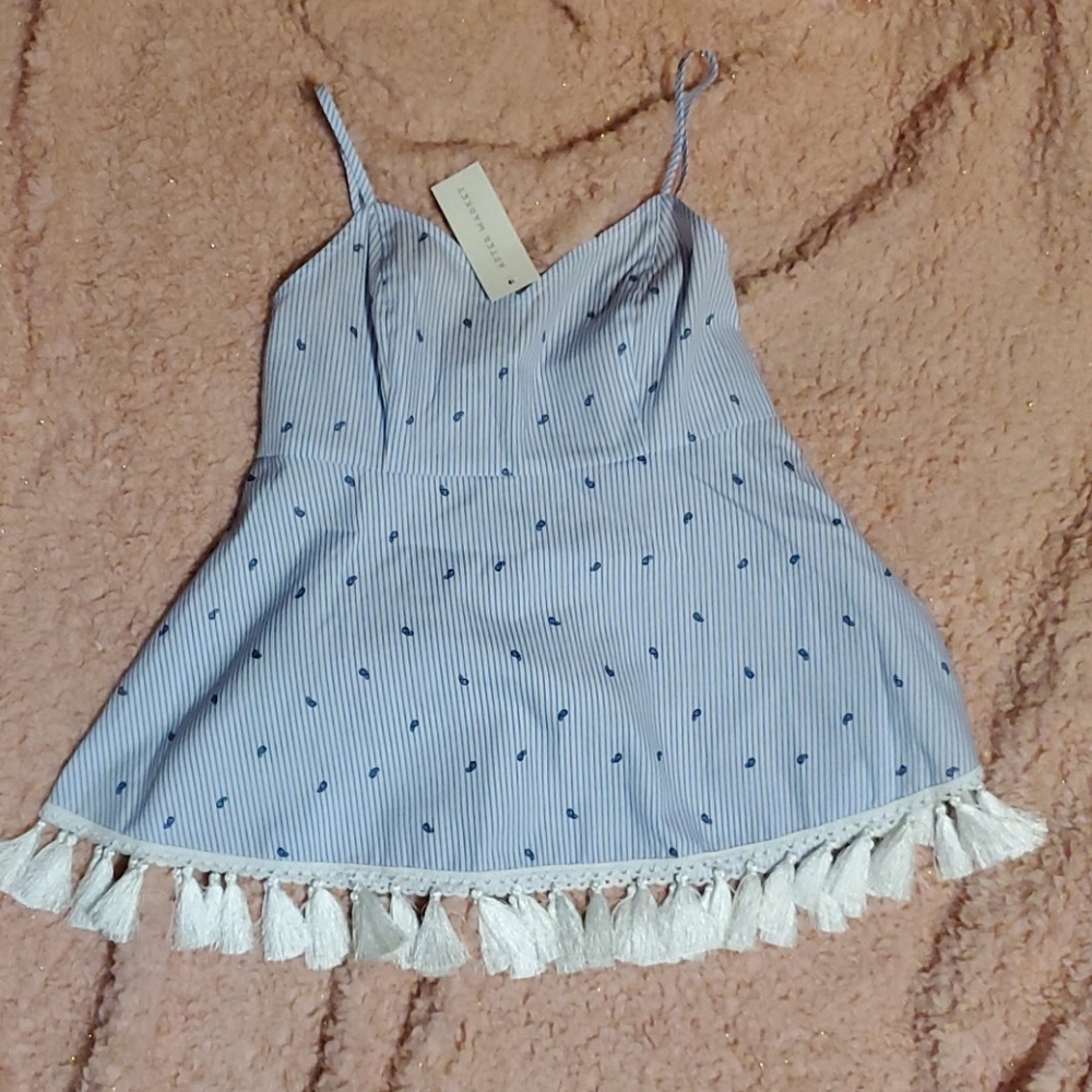 Blue stripe top